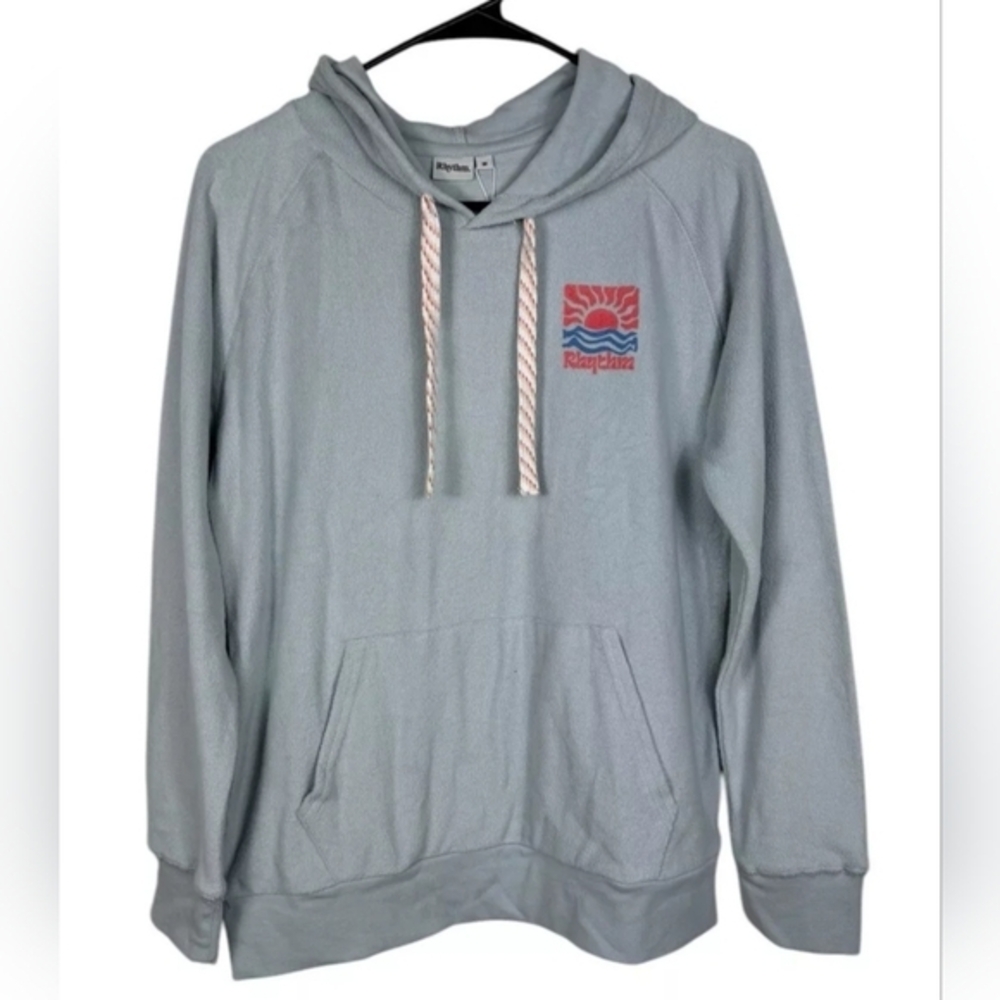 Rhythm Dawn Hoodie Sky Blue Fleece Pullover  M‎
